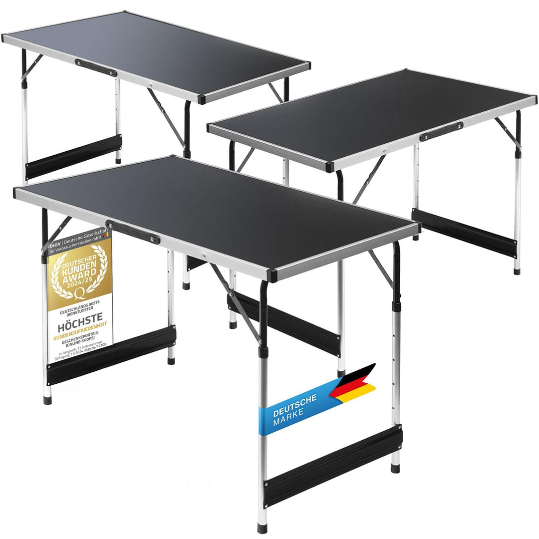 GOODS+GADGETS Klappbarer Multifunktionstisch Mehrzwecktisch Campingtisch Camping-Set Klapptisch Mark