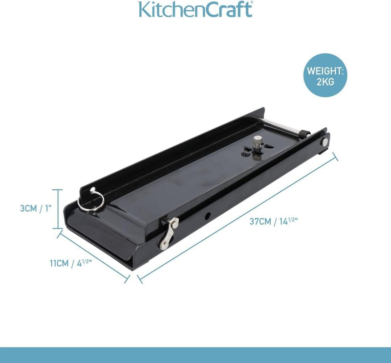 KitchenCraft Dosenpresse, fussbetätigt für Dosen und stabile Dosen, klappbar und verschliessbar, 12