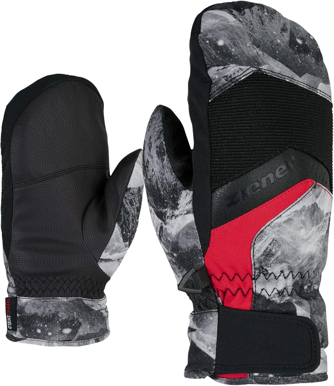 Ziener Jungen LABINOS AS(R) Mitten Glove junior Ski-Handschuhe 5.5 grey mountain print, 5.5 grey mou