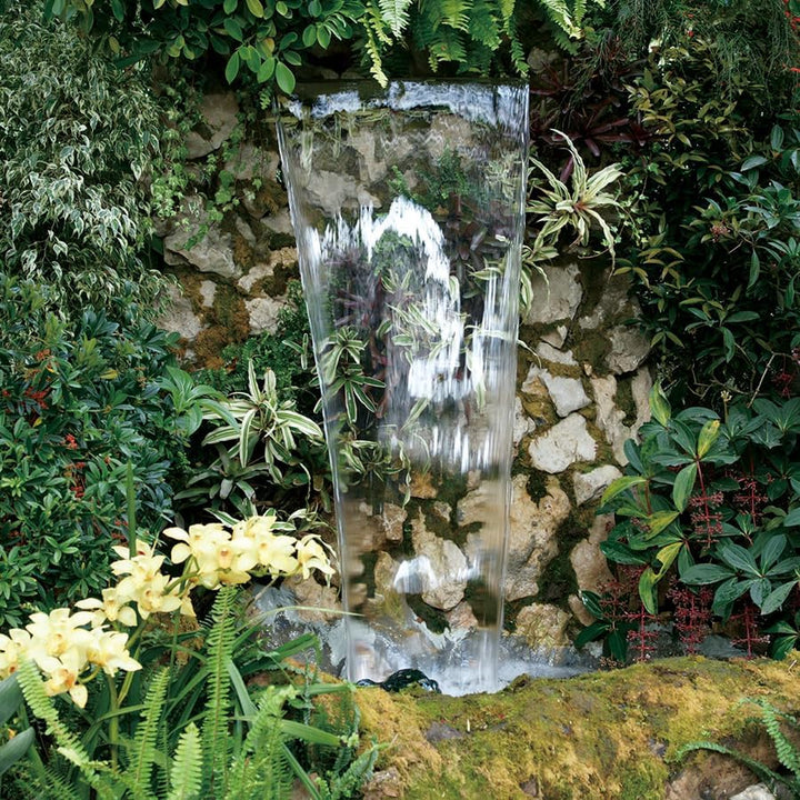 Köhko® Wasserfall 20 cm Wasserauslauf aus Edelstahl V2A matt gebürstet Aquafall 20 CM Wasserfall, 20