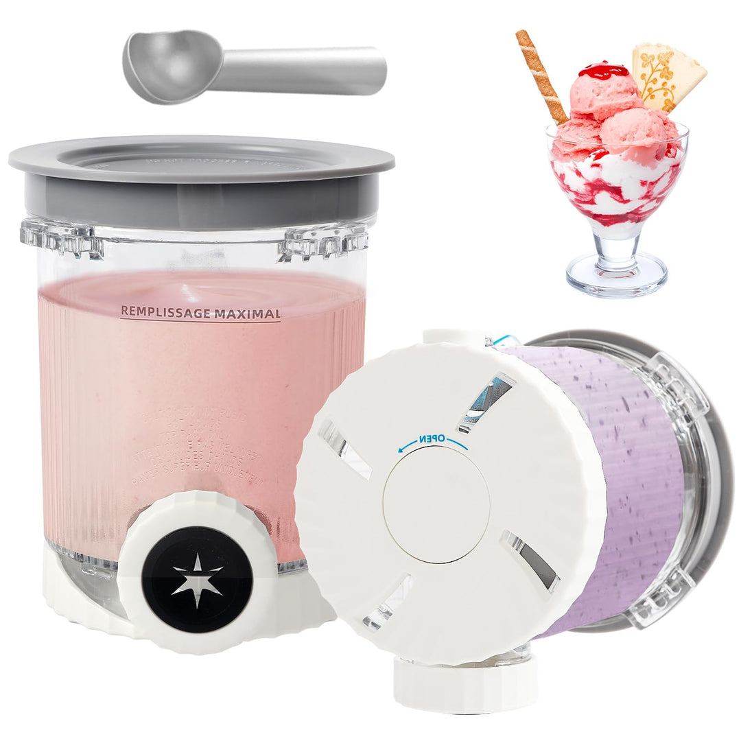 2er-Ninja Creami Swirl - Pack Behälter für Ninja Creami Swirl Pints und Deckel, Eisbehälter Ko