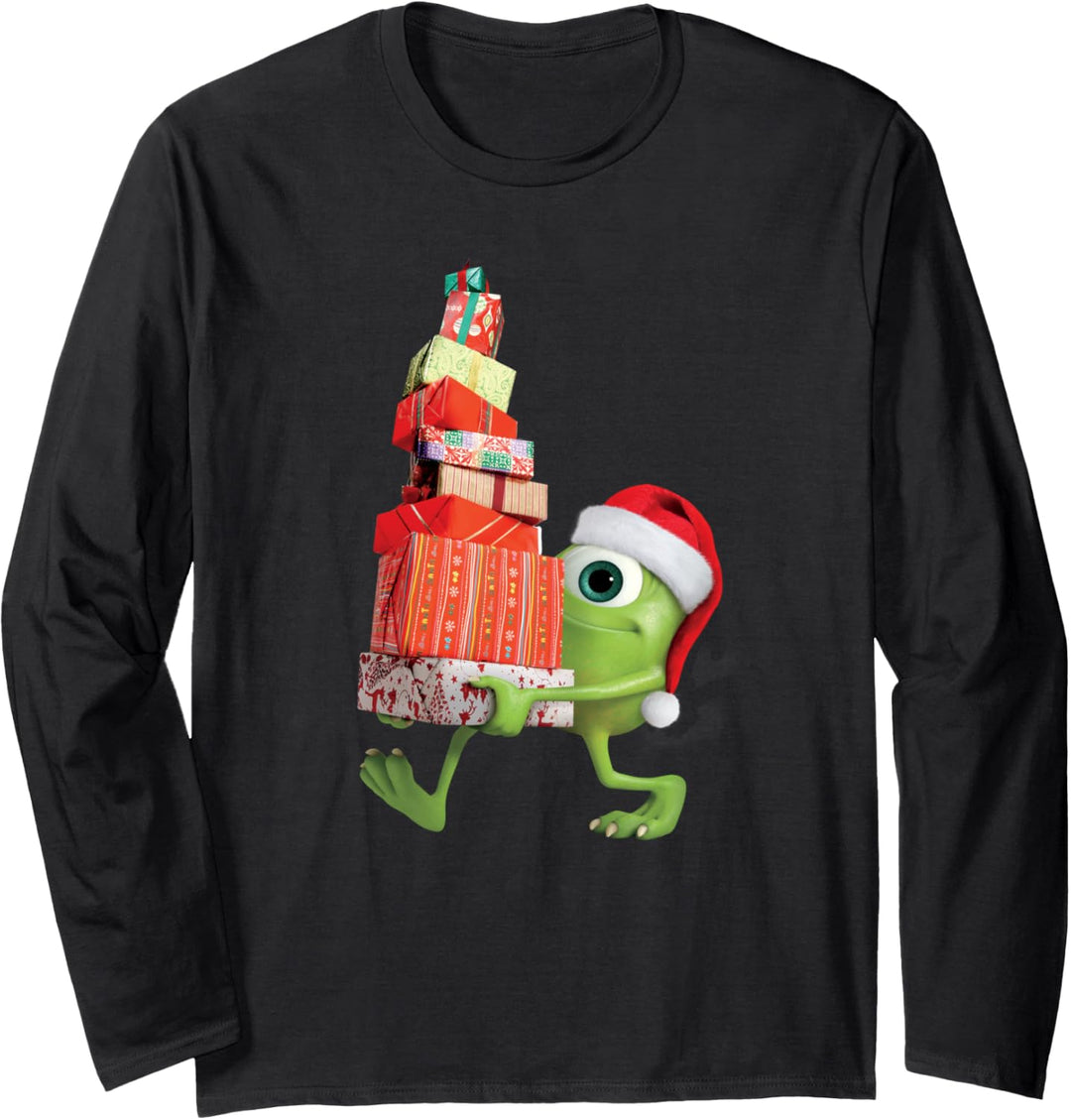 Disney PIXAR Monsters University Santa Mike Holiday Langarmshirt