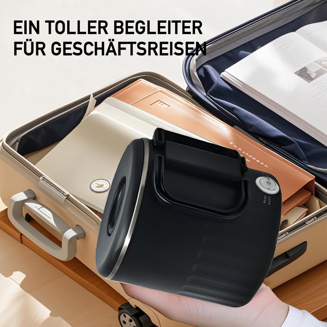 Faltbarer Wasserkocher 1L mit Eierhalter Aufbewahrungstasche Schwarz Reise Camping Wasserkessel Trag