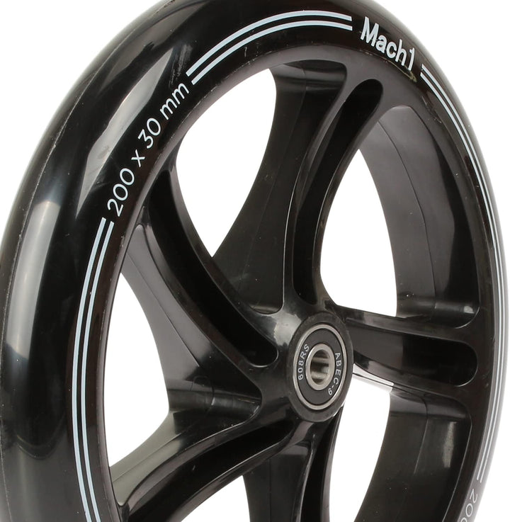 2 Stück 200x30mm Mach1 Kickscooter Rollen-Set inklusive Kugellager + Spacer - Cityroller Ersatz Reif