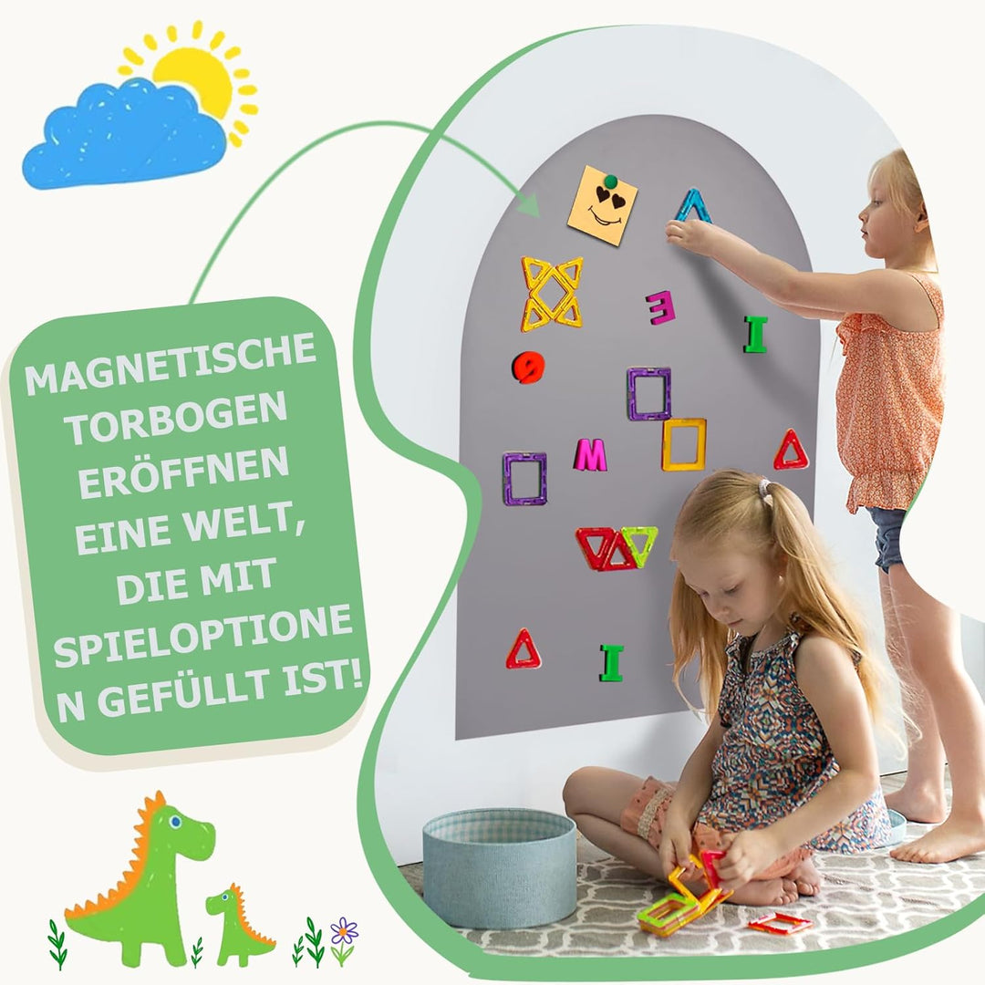 Magnettafel Kinder Selbstklebend： Magnetwand Kinderzimmer 80×100 cm Bogen - Hellgrau Hellgrau 80*100