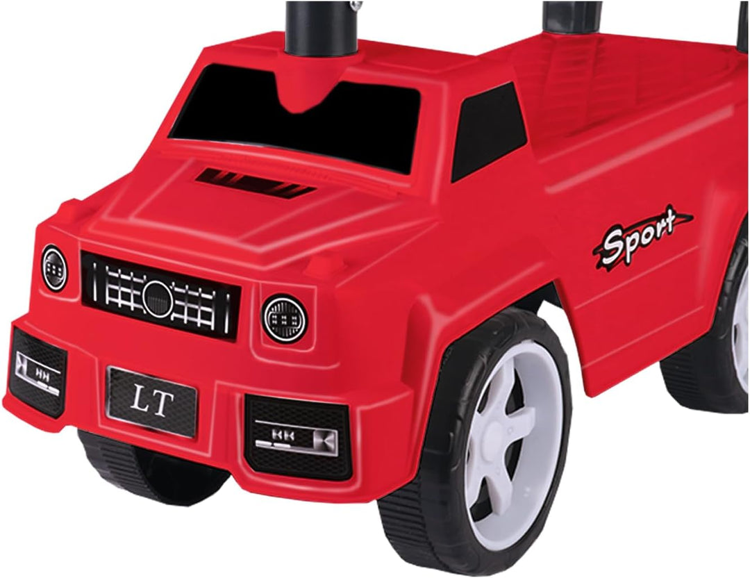 Rutschauto für Kinder, mit Hupe und Staufach, mit Hupe, Stauraum unter dem Sitz, Rutschfläche für Kl