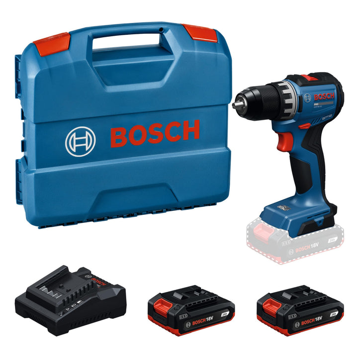 Bosch PRO 18V System Akku-Bohrschrauber GSR18V-52 (inkl. GBA 18V 2.0Ah, GAL 18V-20, L-Case)
