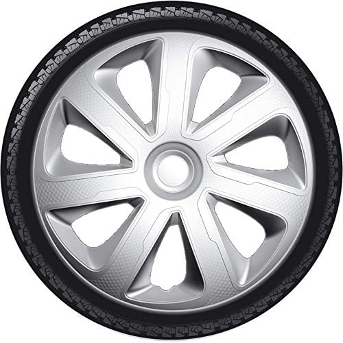 AUTO-STYLE Satz Radzierblenden Livorno 13-Zoll Silber Karbon-Look 13-inch Silber Karbon-Optik, 13-in
