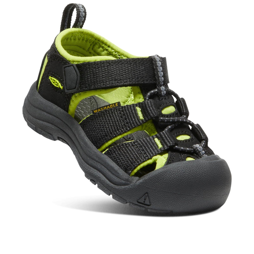 KEEN Unisex Kinder Newport H2 Sandalen 19 EU Black Lime Green, 19 EU Black Lime Green