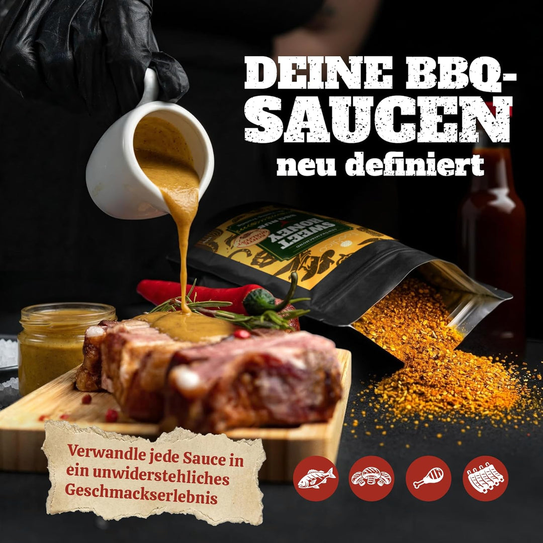 Foodico BBQ Rub Sweet & Honey 750g Grill Gewürz | Süss-Fruchtige Gewürzmischung mit Honig-Note | Exo