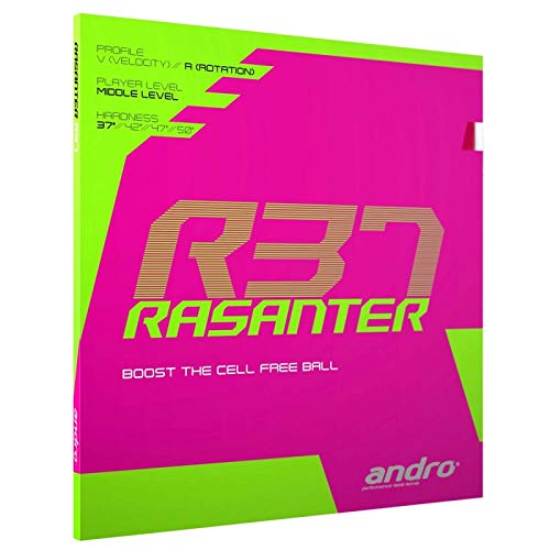 ANDRO Belag Rasanter R 37 Farbe 1,7 mm, rot, Grösse 1,7 mm, rot