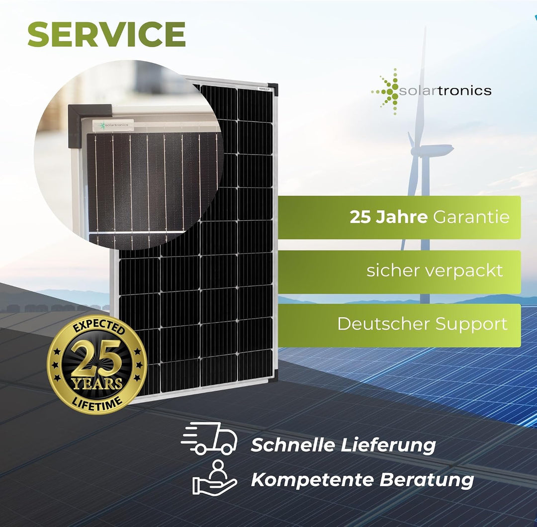solartronics Solarmodul 130 Watt Mono Solarpanel Solarzelle Photovoltaik 90646 Single, Single
