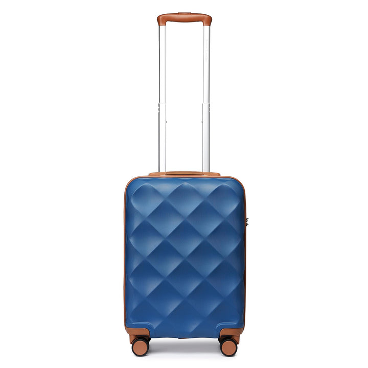 British Traveller Handgepäckkoffer 54x36.5x21.5 cm Leichter Reisekoffer aus ABS+PC mit TSA-Schloss,
