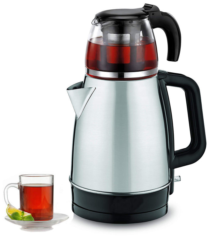 Teekocher | 100% BPA-Frei | 2200 Watt | Überhitzungsschutz | Kalkfilter | Sicherheitsglas | Teemasch
