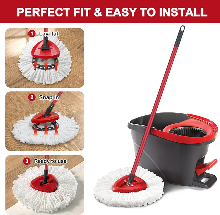 Tidy Monster 4 stück mikrofaser moppkopf für ocedar sauber pad Spin mop Refill für ocedar easywring