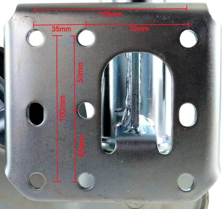 p4U Autom. Stützrad Original Knott Schwerlast 500kg PKW Anhänger Spornrad 200x50mm 416261.00