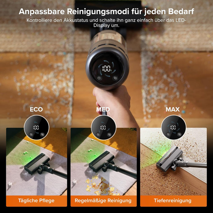 roborock H60 Hub Ultra Akku Staubsauger mit Auto-Entleerungsstation, 210AW Saugleistung für Teppiche