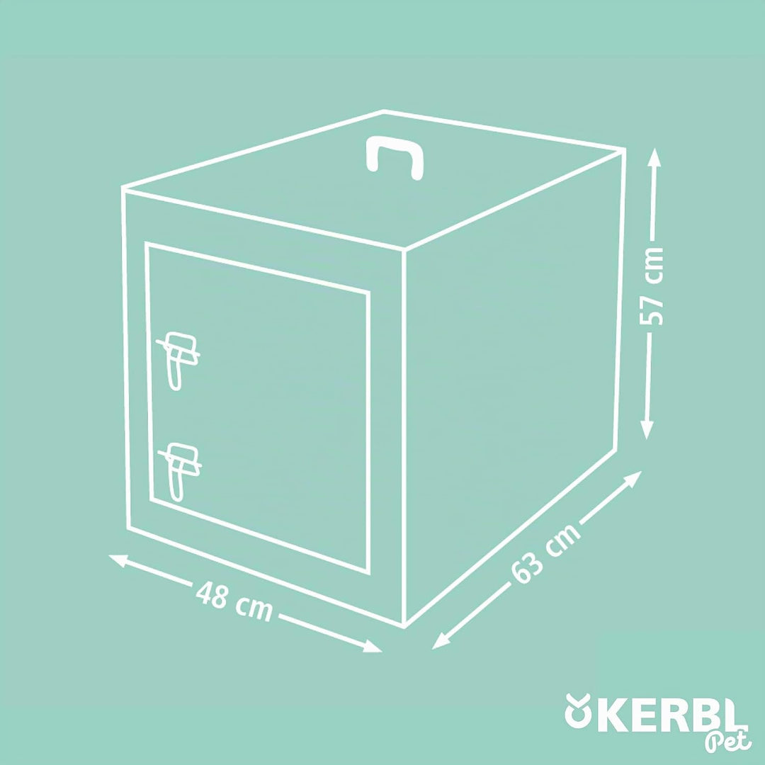 Kerbl 81364 Gittertransportbox, klappbar, 63 x 48 x 57 cm, 1 Tür, schwarz