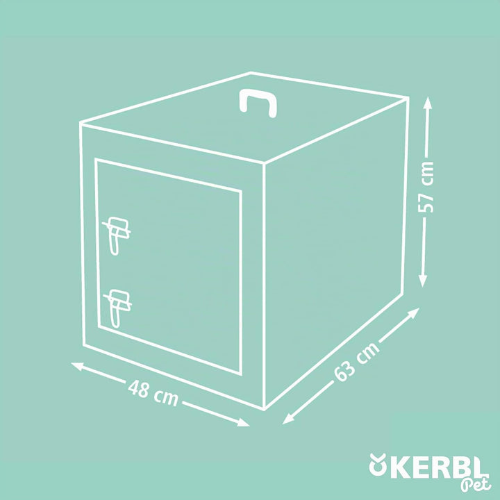 Kerbl 81364 Gittertransportbox, klappbar, 63 x 48 x 57 cm, 1 Tür, schwarz