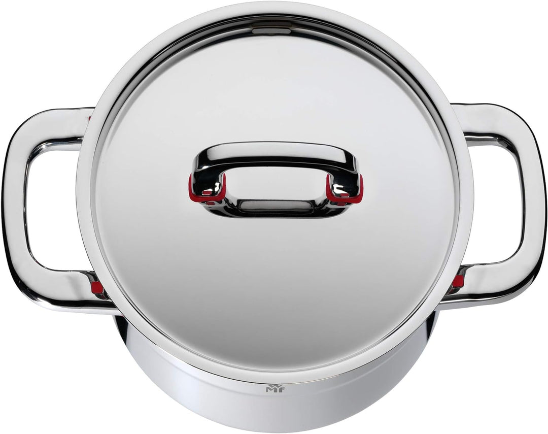 WMF Premium One Topfdeckel 24 cm, Metalldeckel mit Dampföffnung, Cromargan Edelstahl poliert, Cool+