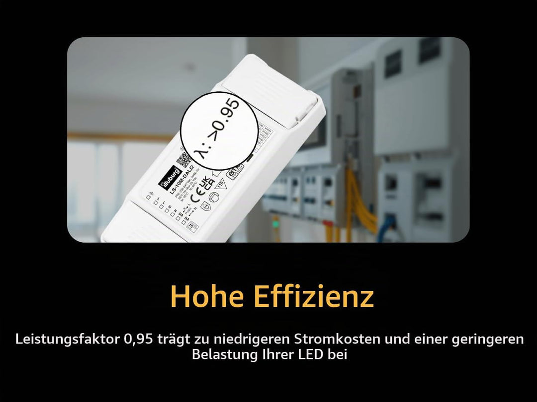 illuburg LED Trafo Dimmbar Dali Push 100mA - 440mA Konstantstrom 10W Flickerfree LED Netzteil Treibe