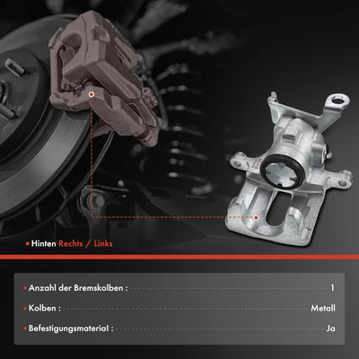 Frankberg 2x Bremssattel Bremszange Hinten Links Rechts Kompatibel mit Focus 1.4L-2.0L 1998-2004 Foc