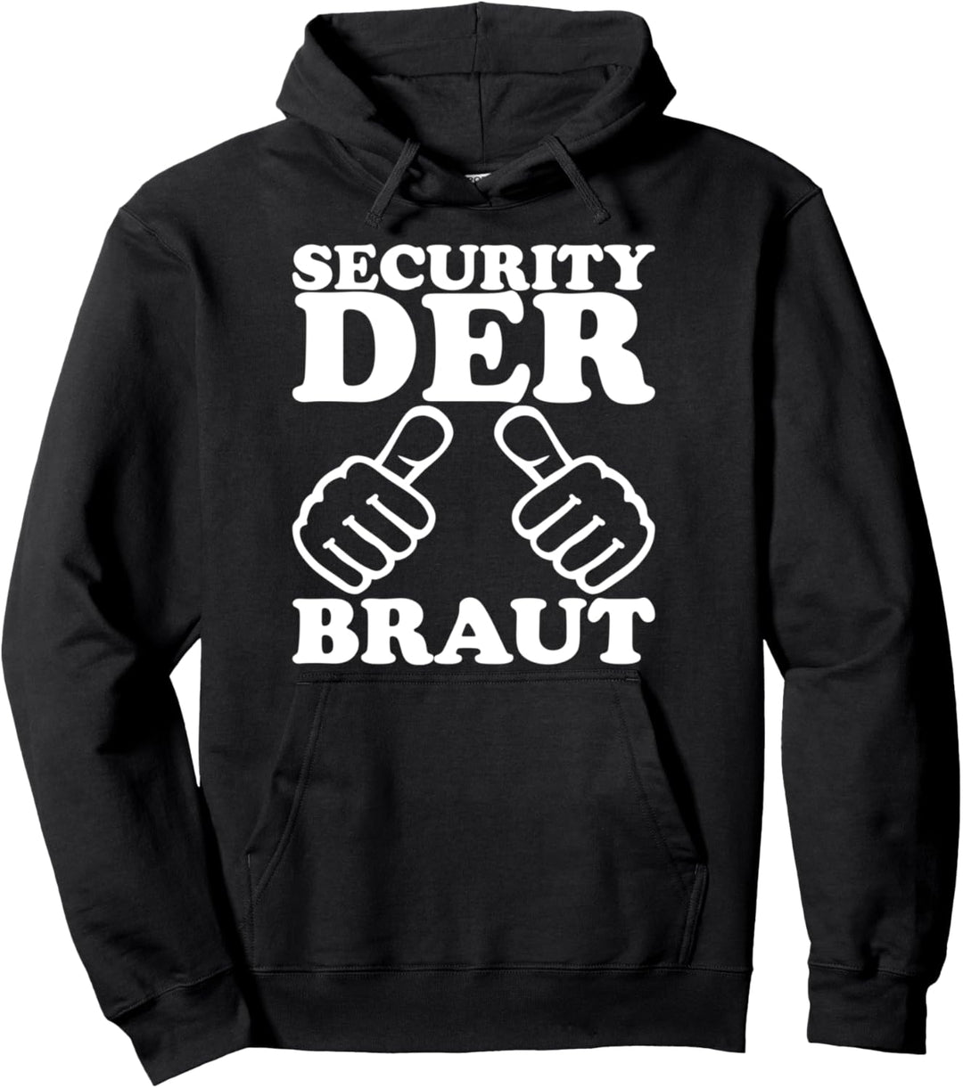 Junggesellen Geschenkidee Security der Braut Bräutigam Anzug Pullover Hoodie