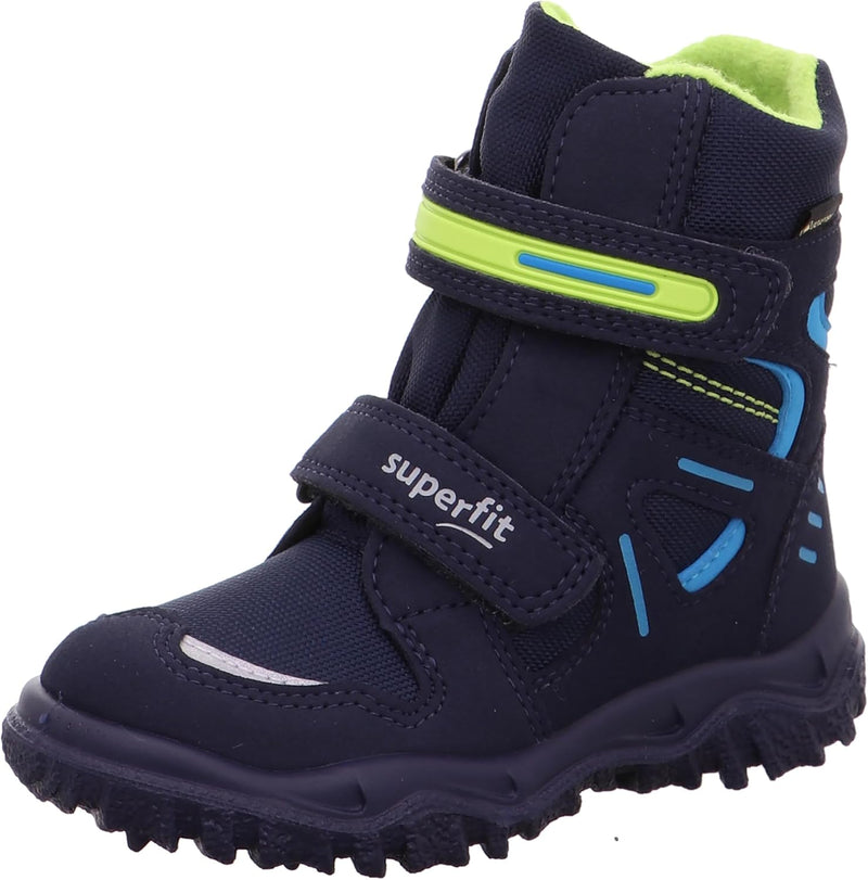 Superfit HUSKY 500080 Jungen Warm gefütterte Schneestiefel 25 EU Blau Grün 8000, 25 EU Blau Grün 800
