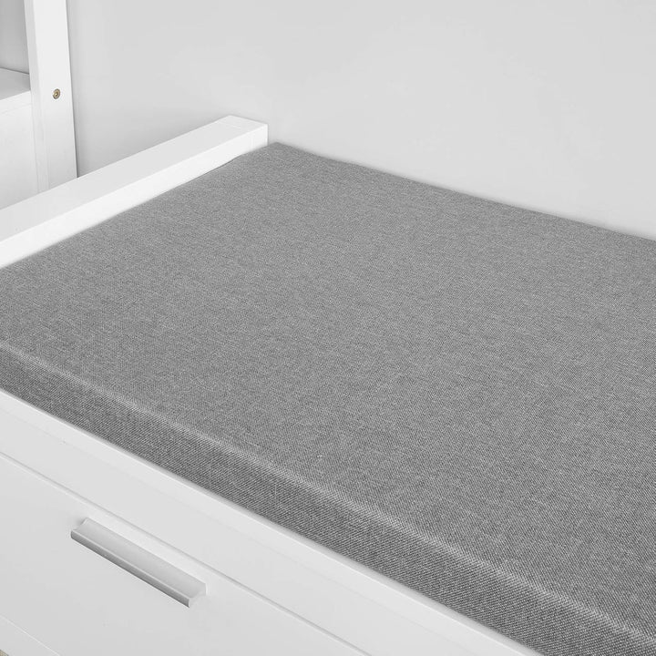 SoBuy Wandgarderobe-Set Flurset Flurmöbel Schuhbank mit Sitzfläche Flurgarderobe FSR74-W+FRG282-W