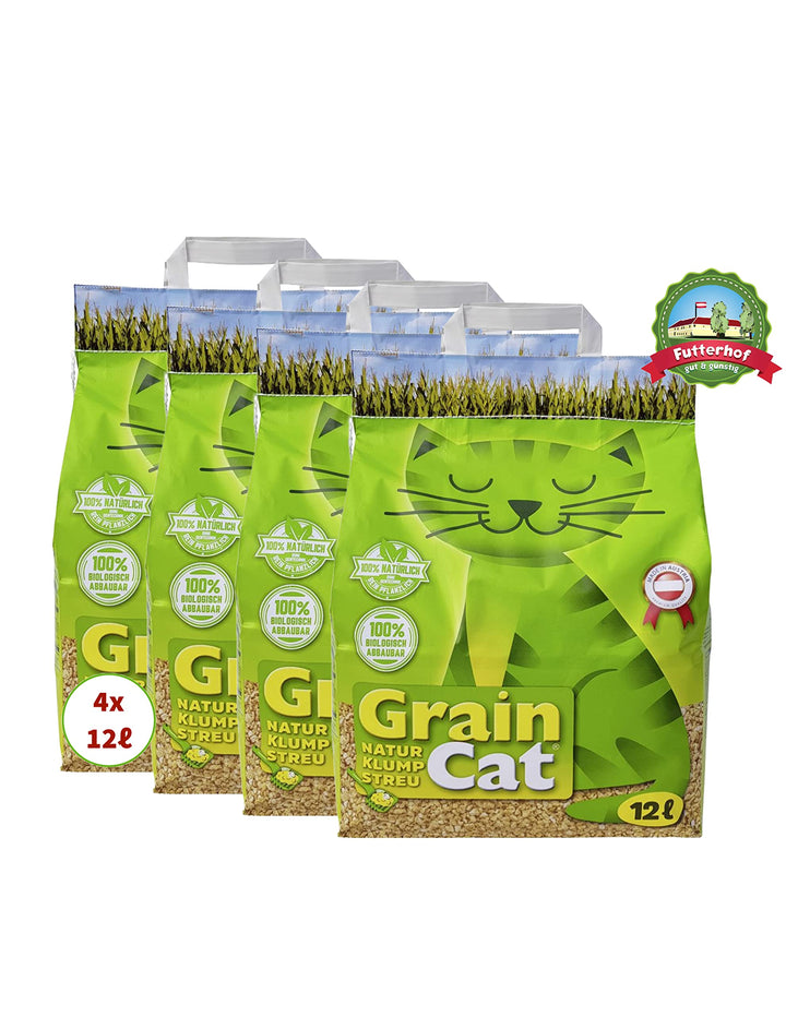 Grain Cat Katzenstreu Natur-Klumpstreu 4x12 L=48 L