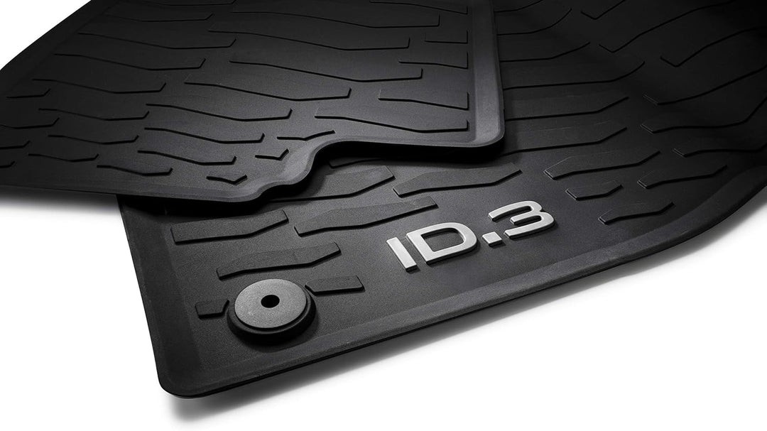 Volkswagen 10B06150082V Gummi Fussmatten Premium Allwettermatten 5X Gummimatten, mit ID.3 Schriftzug
