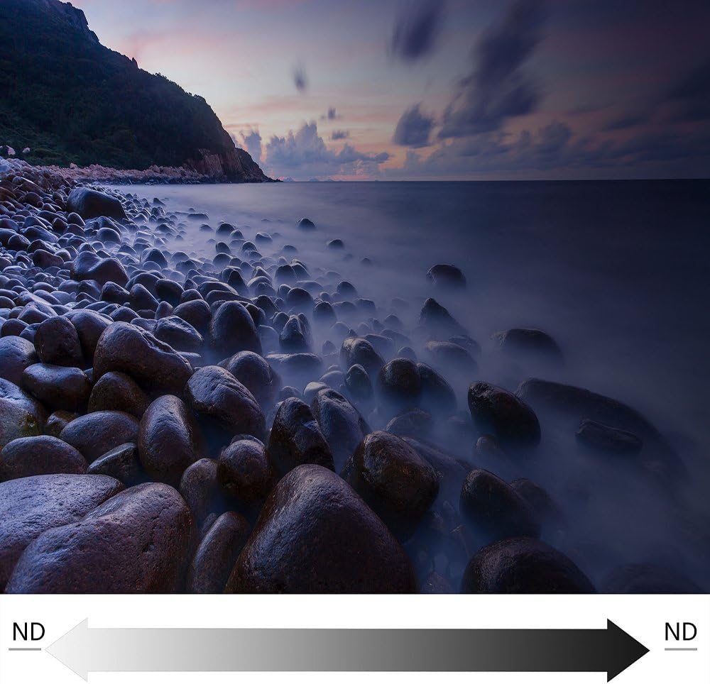 FOTGA Einstellbare Fader ND Lens Filter Neutrale Dichte Neutral Density ND2 zu ND400 Graufilter (52m