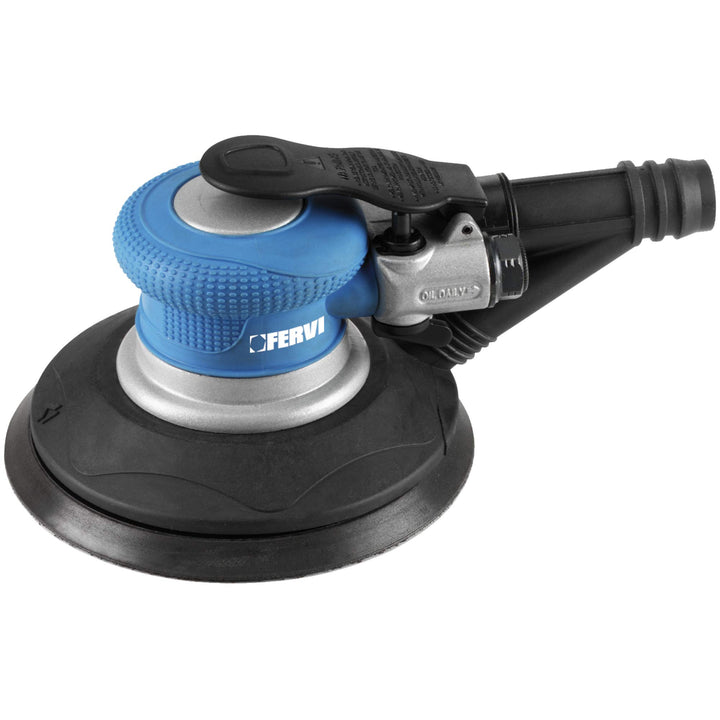 Fervi 0421 Ro Torbital Pneumatischer Schleifer, Cyan/Schwarz