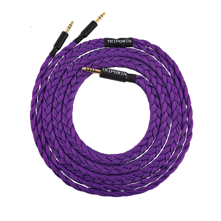 LINSOUL Tripowin GranVia Upgraded OFC hohe Reinheit Kopfhörer Audio Ersatzkabel, Dual 3.5mm Stecker