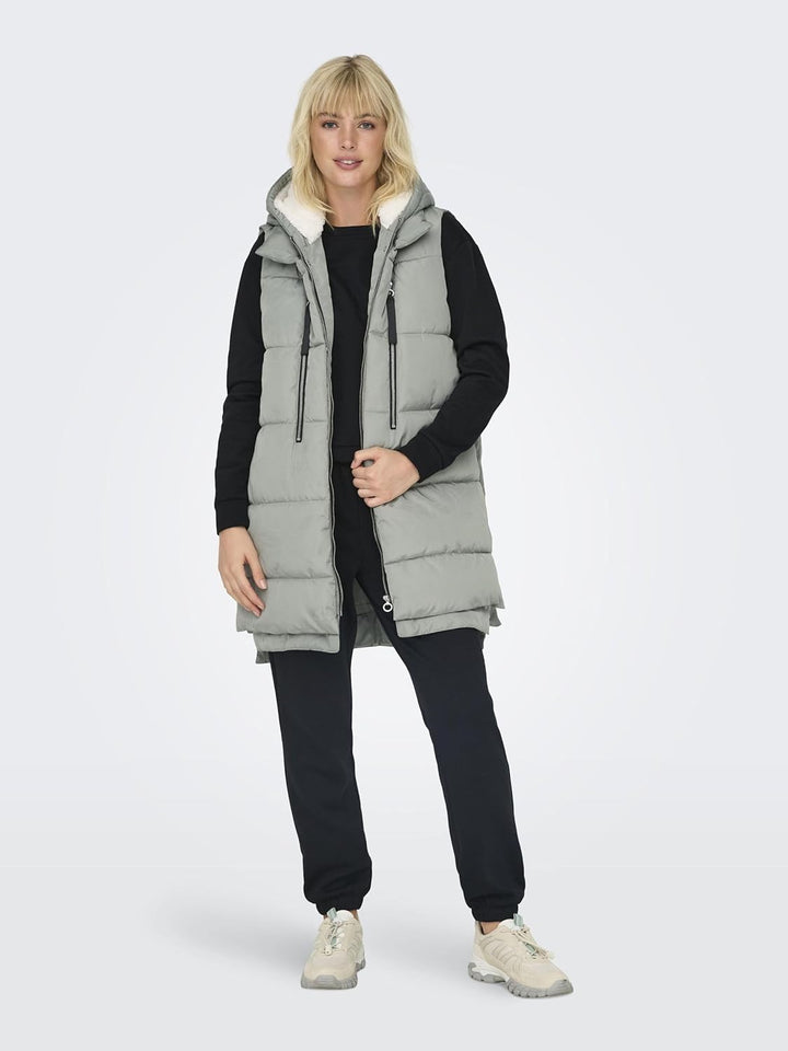 ONLY Damen Onlnewnora Puffer Waistcoat Life Cc Otw Pufferweste S Shadow, S Shadow