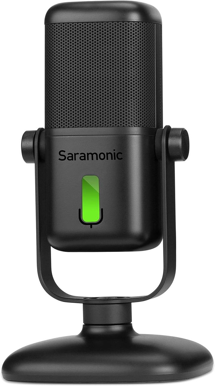 Saramonic USB-Studiomikrofon mit grosser Membran und magnetischem Tischständer, Kopfhörerausgang und