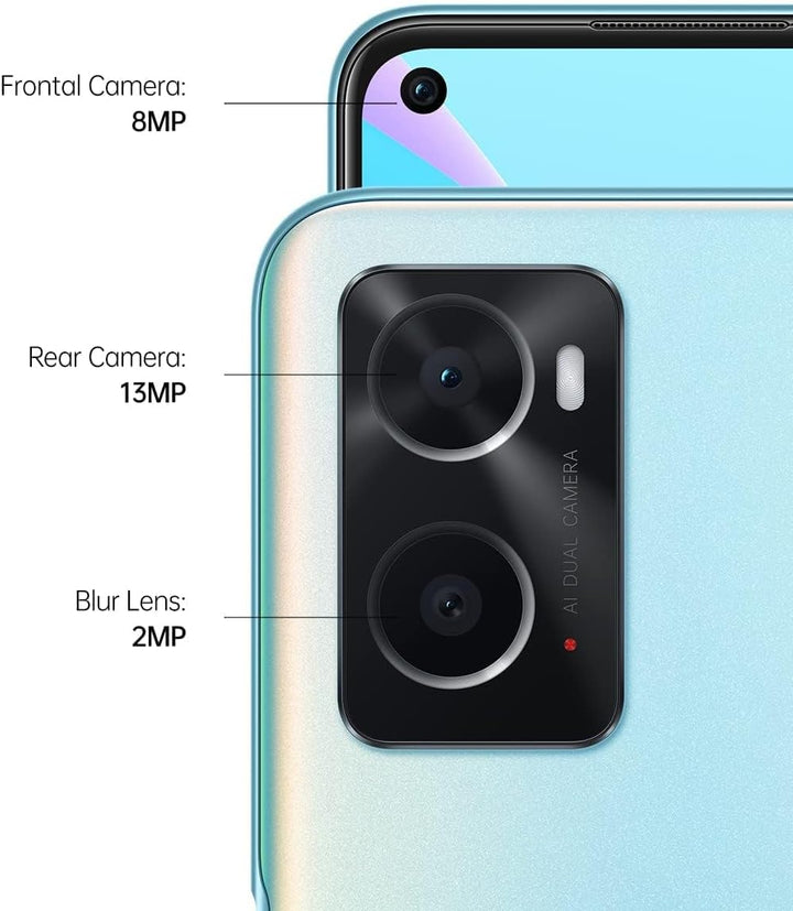 OPPO A76 Smartphone, Qualcomm Snapdragon 680, 6.56“ AMOLED 90Hz, 13MP+2MP Rear Camera, 8MP Front Cam