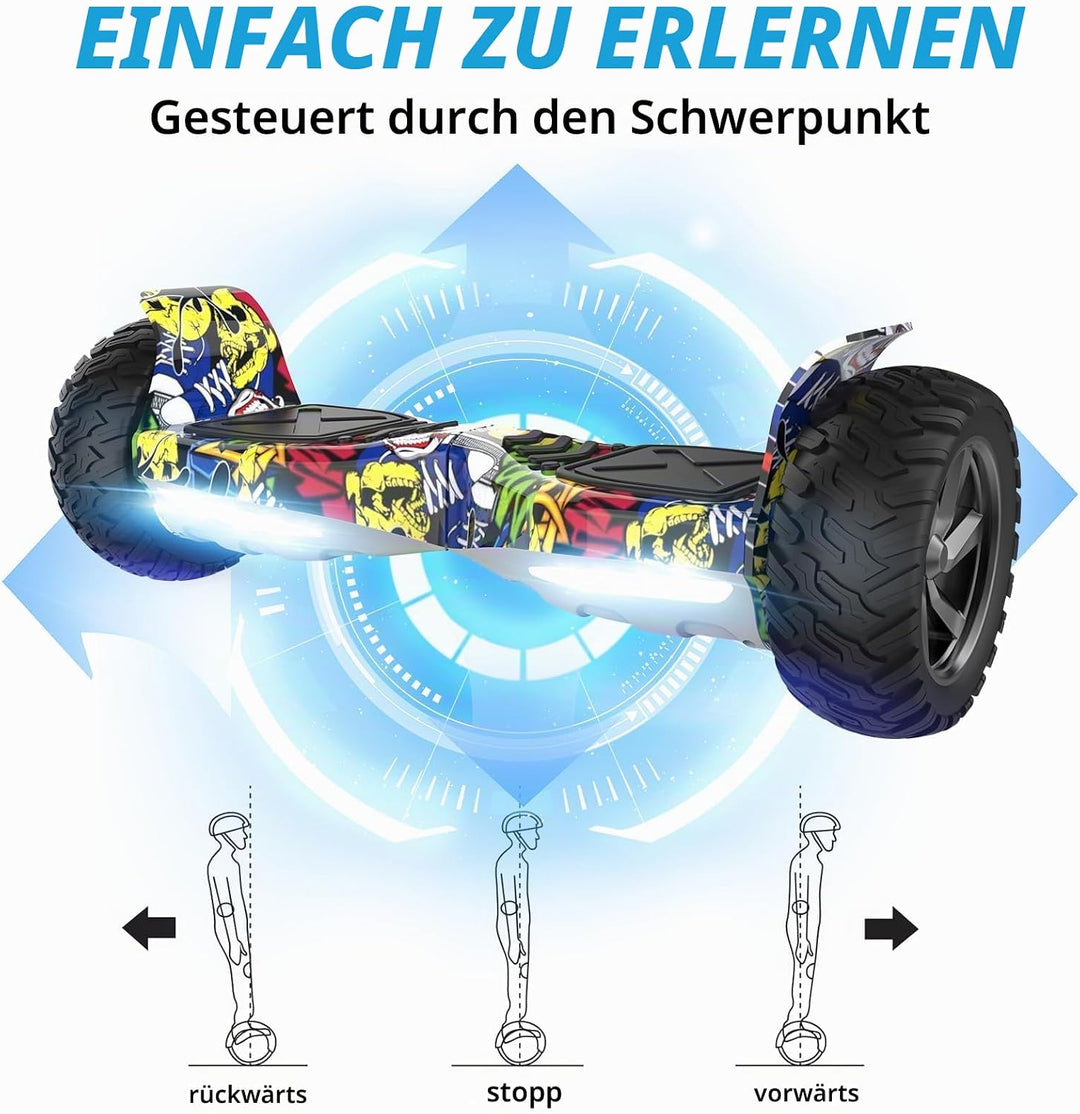 RCB Hoverboards SUV mit Sitz Hoverboards Off-Road, App-fähige Bluetooth, 8,5 &