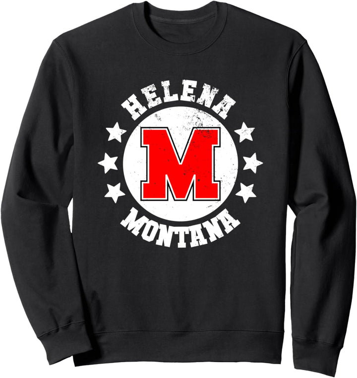 Helena Montana USA State Vintage Text Schulausrüstung Sweatshirt