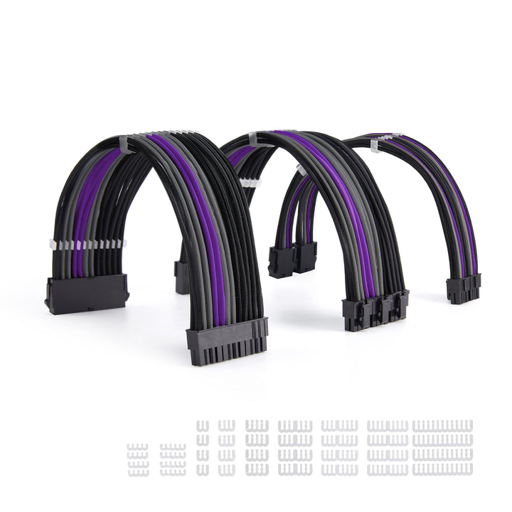 Formulamod Verlängerungskabel für Netzteil, 18 AWG (1) ATX 24P, (2) EPS 8-P+ (3) PCI-E8-P, mit Kämme