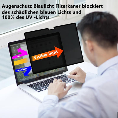 Upgrade Laptop Sichtschutz 13.3 Zoll,Vakuum-Adsorptions-Sichtschutzfilter Kompatibel mit Lenovo/HP/D