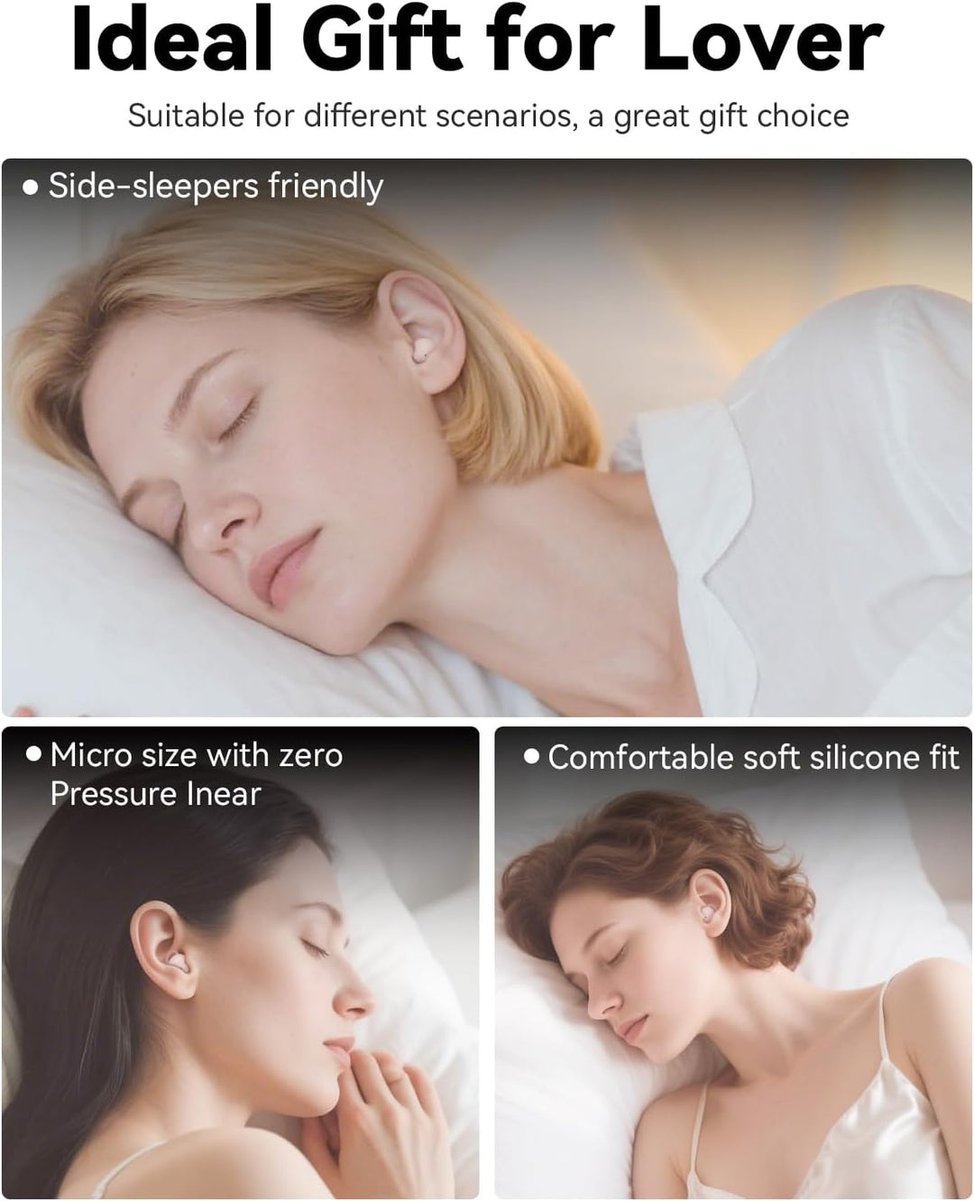 MONODEAL Schlafkopfhörer, Sleep Earbuds schlafkopfhörer Bluetooth 5.3 Kopfhörer Schlafen Mit Flüssig