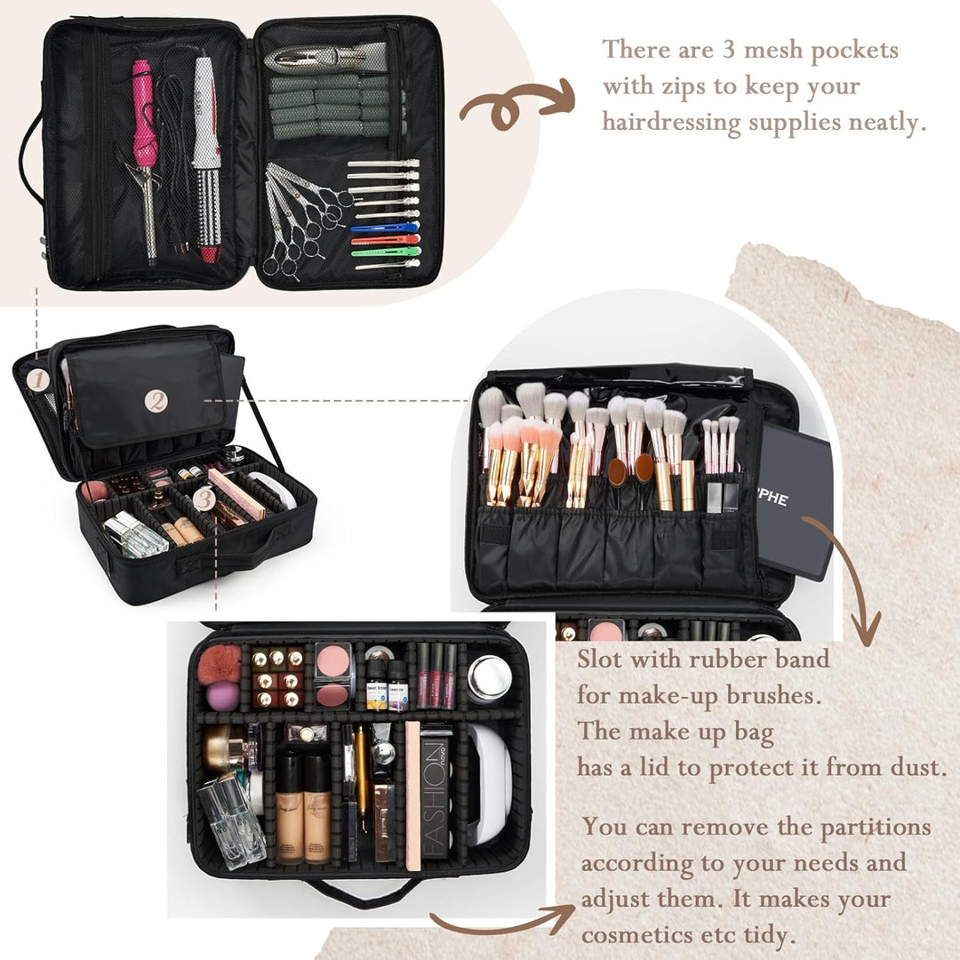 Make up Koffer Kosmetikkoffer Make up Tasche Gross Kosmetiktasche Schminktasche Schminkkoffer Make u