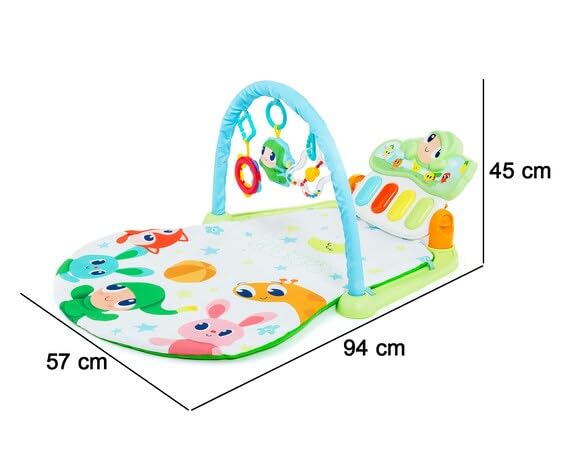 MOLTO – Gusy Luz Baby-Spielmatte "Activity Piano“ mit Lichtern, Geräuschen und 20 Melodien, Spieltep