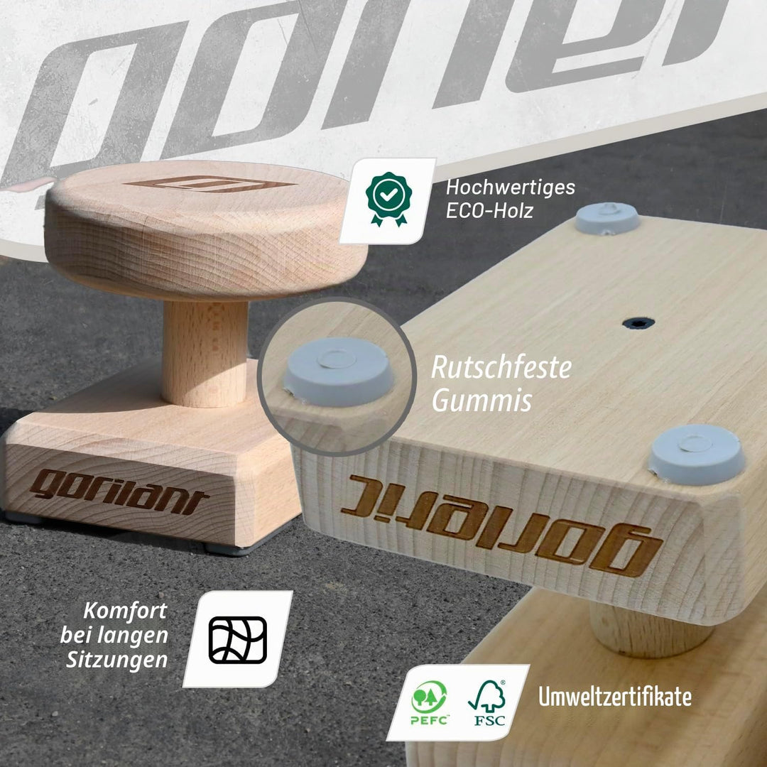 Gorletic Basic Balance Blocks - Gleichgewichtsblöcke für Handstand, Calisthenics, Liegestütze, Holzd