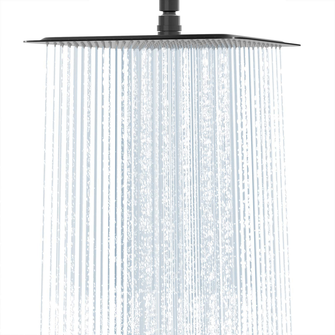 Rainsworth 12 Zoll Luxus Regendusche Anti-Kalk Regen Edelstahl Duschkopf Regendusche Quadratischer E