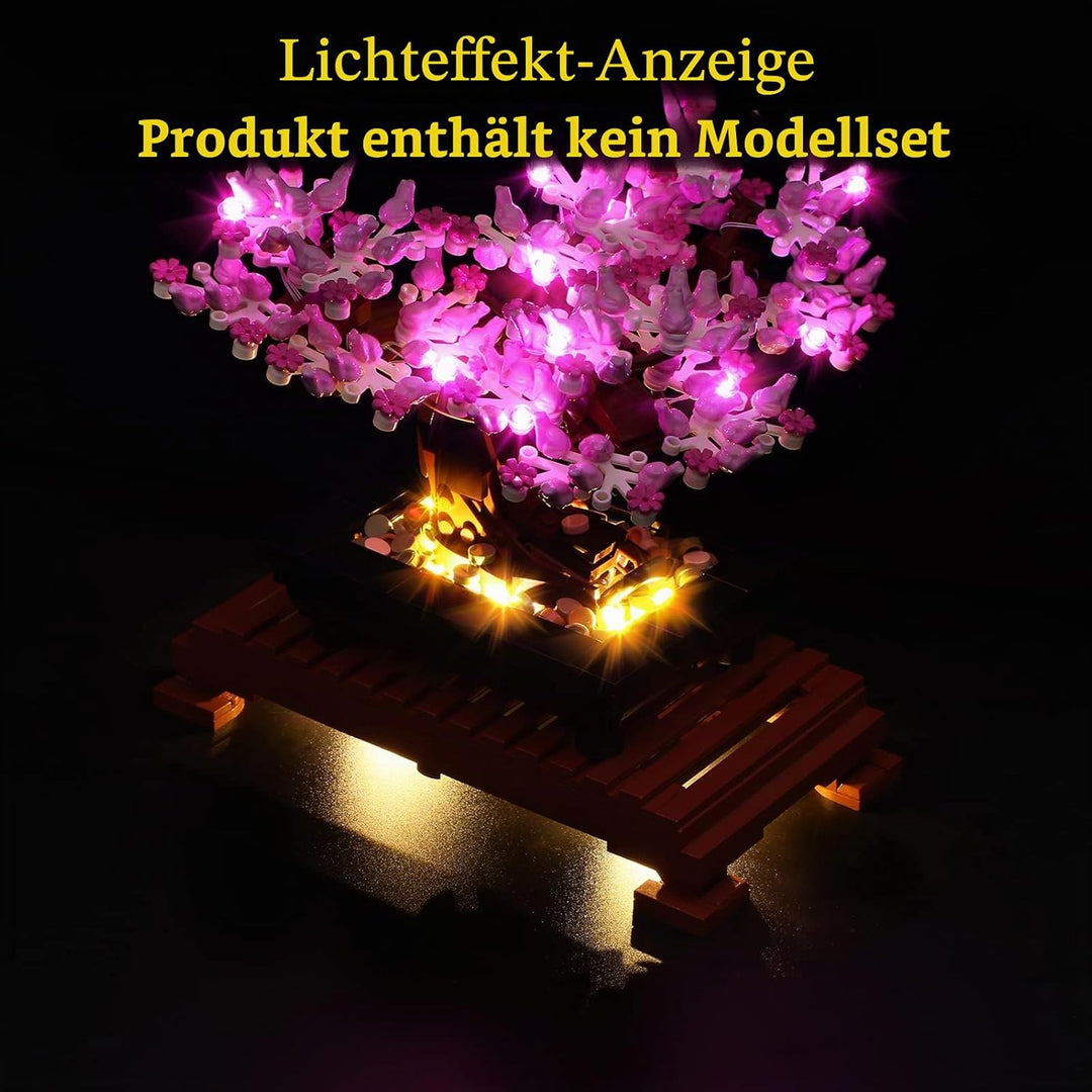 GEAMENT LED Licht-Set (Pink) Kompatibel mit Lego Bonsai Baum (Bonsai Tree) - Beleuchtungsset für Cre
