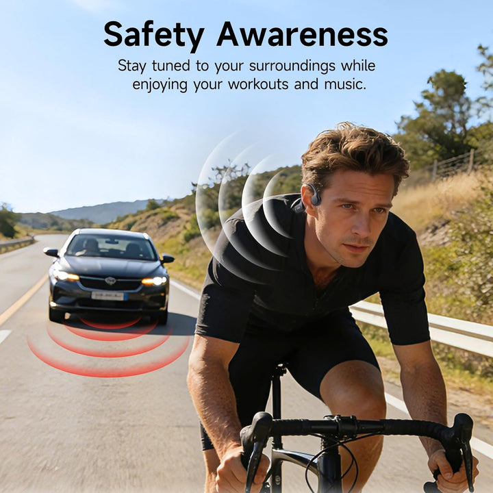 IFECCO Knochenschall Kopfhörer Bluetooth 6.0 für Fitness Radfahren | IP67 Wasserdichte Open Ear Kopf