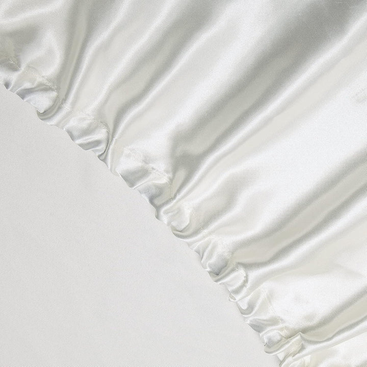 Vonty Satin-Bettlaken in voller Grösse, seidig weiches Satin-Bettlaken-Set, 1 Spannbetttuch mit tief