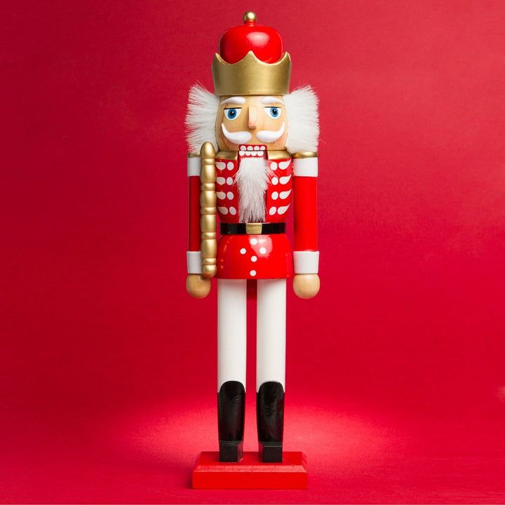 SIKORA NK-A Deko Nussknacker Figur aus Holz Verschiedene Motive 2 Grössen, Farbe/Modell:A02 rot - Kö